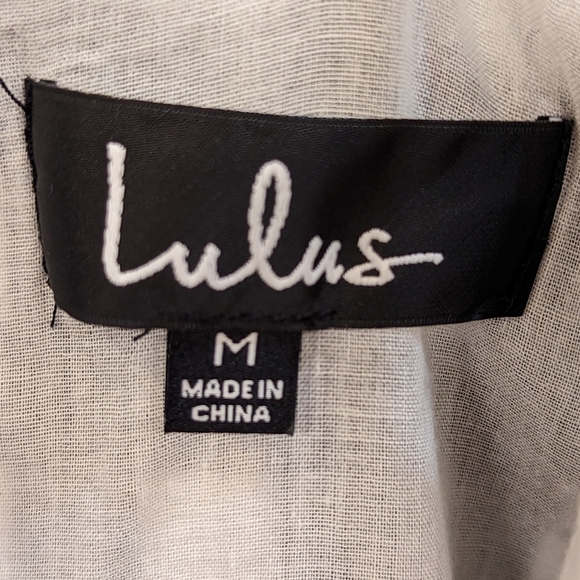 Lulu's Gingham Black White Summer Mini Dress Sz Medium - Picture 6 of 10